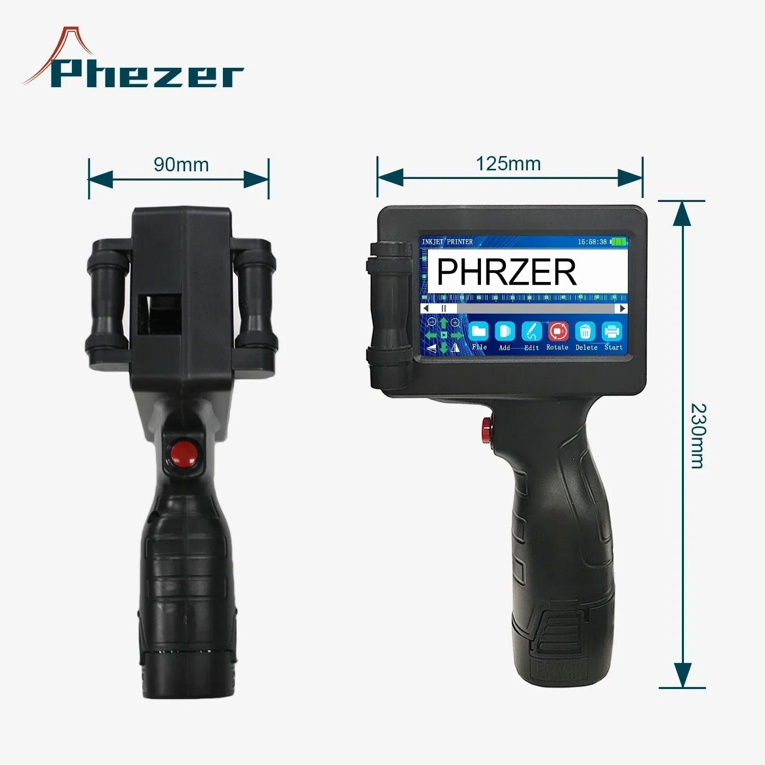 Phezer P17 Handheld Inkjet Printer – Date, Logo & QR Code Labeling - OneSmartZone