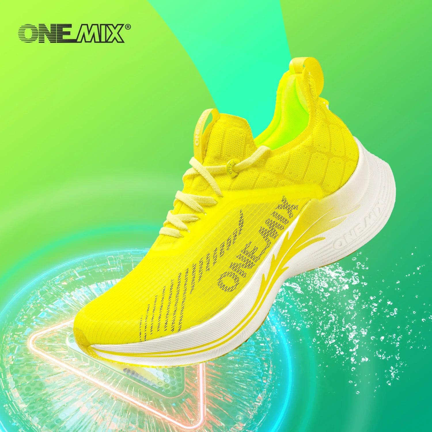 ONEMIX Carbon Fiber Plate Running Shoes Traction Shock Absorption Sneakers Professional Marathon PB Racing Sports Trainers Shoes - OneSmartZone