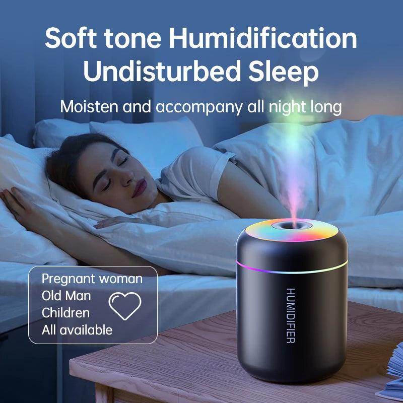 180ML Mini USB Air Humidifier & Aroma Diffuser – Essential Oil Purifier for Home & Car - OneSmartZone