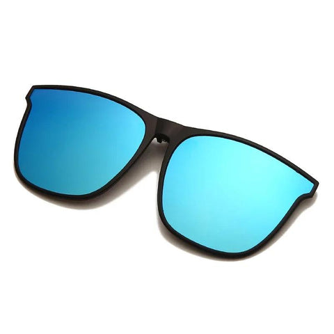 Polarized Clip-On Sunglasses – Anti-Glare, Night Vision, Vintage Square - OneSmartZone