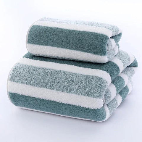 Striped Pattern Towel Set – Soft & Absorbent - OneSmartZone