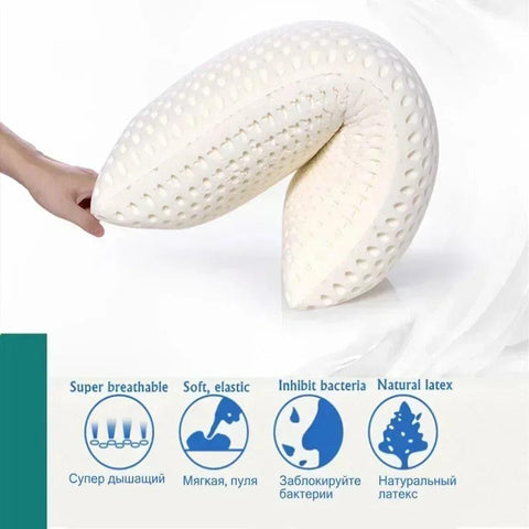 100% Natural Latex Pillow – Orthopedic Neck Support, Anti-Snore, Breathable & Ultra-Comfortable - OneSmartZone