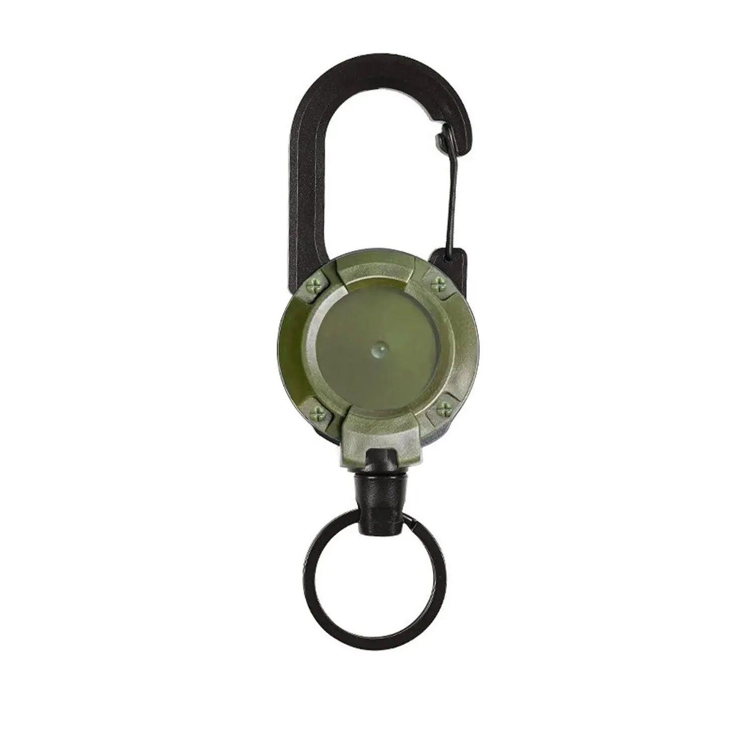 Retractable Heavy Duty Key Chain with Carabiner – Strong Steel Wire Rope, Outdoor Sports Key Ring Tool - OneSmartZone