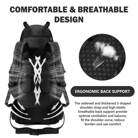 90L Waterproof Hiking & Camping Backpack – Large Capacity Outdoor Travel Rucksack - OneSmartZone