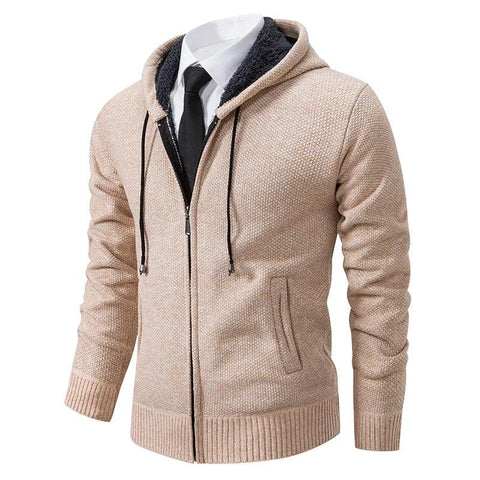 Men's Casual Sports Jacket - Autumn & Winter Fleece Zipper Cardigan with Stand Collar - OneSmartZone