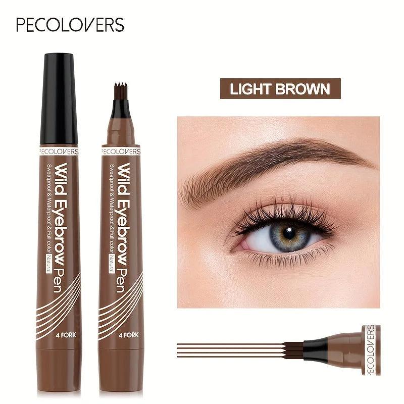 6 Colors Eyebrow Pen - Waterproof 4 Split Tip Eyebrow Tattoo Liquid Pencil - OneSmartZone