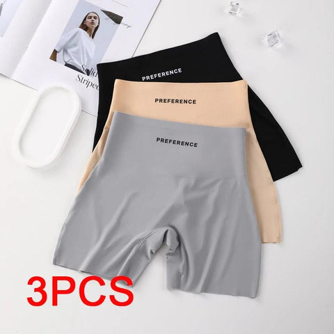 3PCS Plus-Size Protective Seamless Shorts – Ice Silk Safety Shorts for Women - OneSmartZone