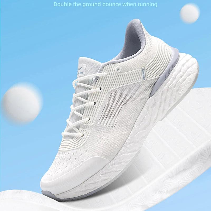 ONEMIX White Running Shoes – Lightweight Athletic Sneakers for Men & Women - OneSmartZone