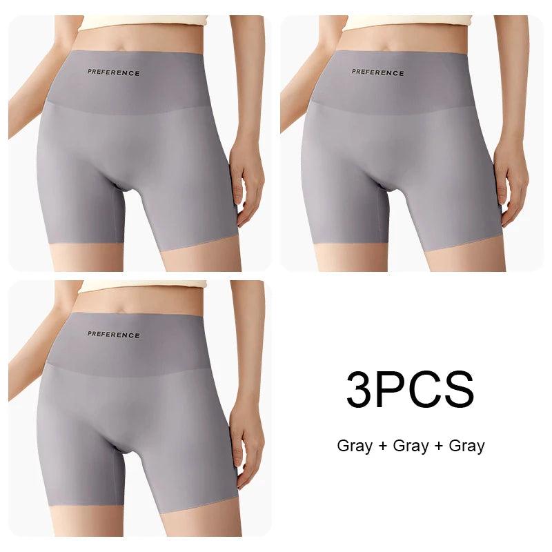 3PCS Plus-Size Protective Seamless Shorts – Ice Silk Safety Shorts for Women - OneSmartZone