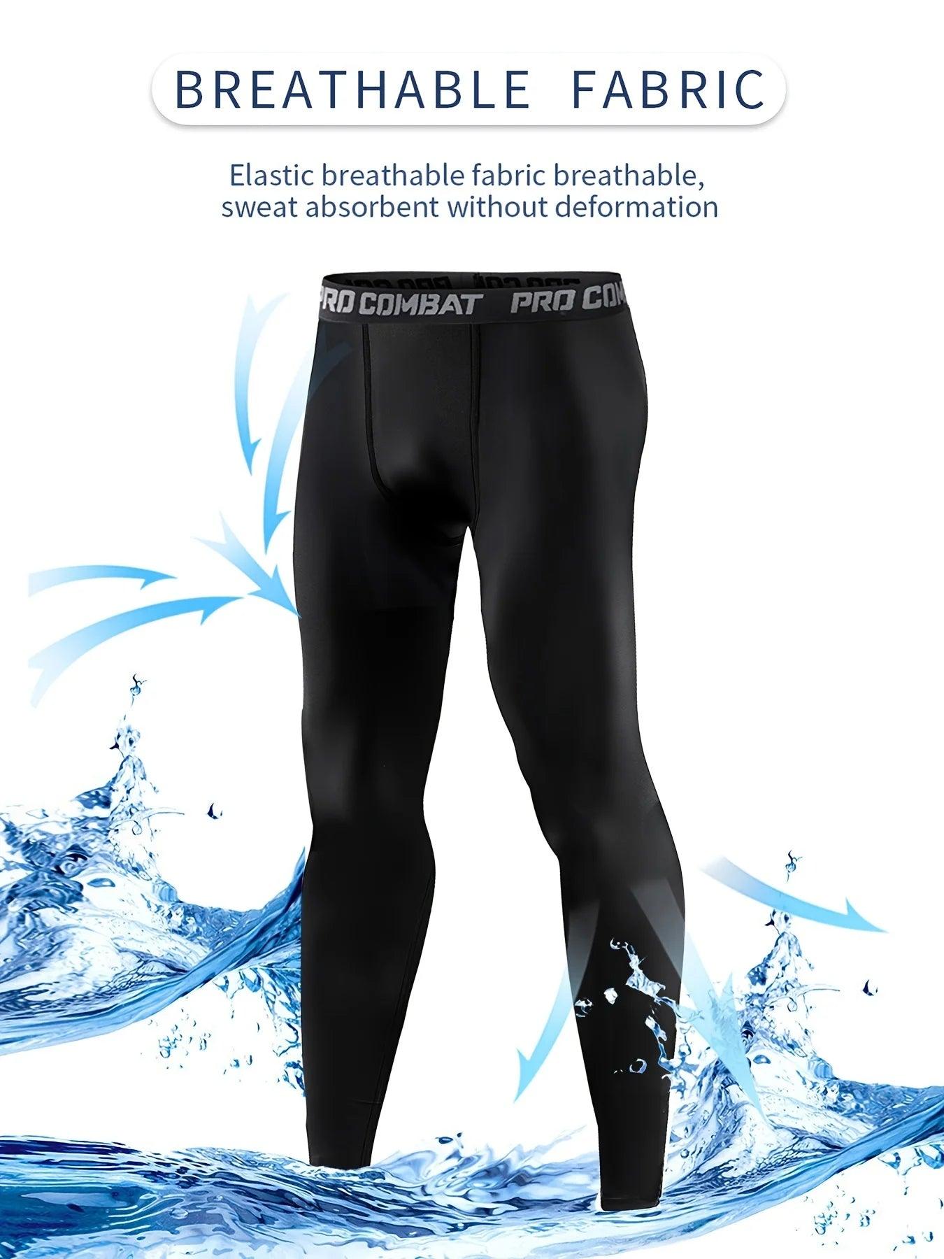 High-Performance Men's Compression Leggings – Optimal Support for Training & Running - OneSmartZone