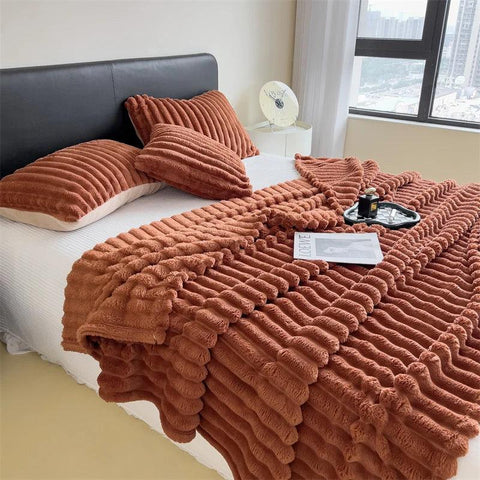 Thick Striped Multifunctional Blanket - OneSmartZone