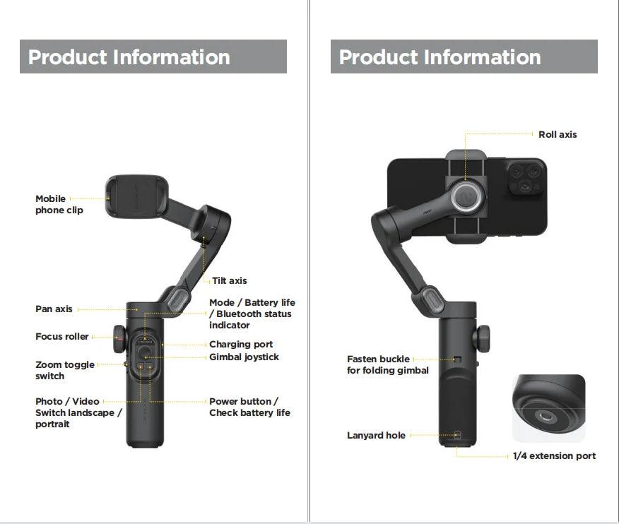 SteadyShot™ XE – 3-Axis Smartphone Gimbal with Fill Light - OneSmartZone