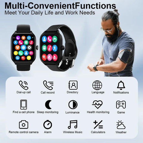 LAXASFIT H9 Smartwatch – Bluetooth Calling, Fitness & Health Tracker - OneSmartZone