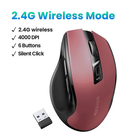 UGREEN SilentPro™ – Ergonomic Wireless Mouse with 4000 DPI - OneSmartZone