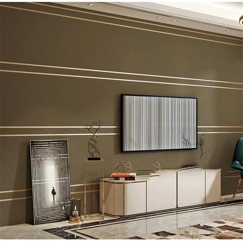 3D Striped Wallpaper – Modern Decor - OneSmartZone