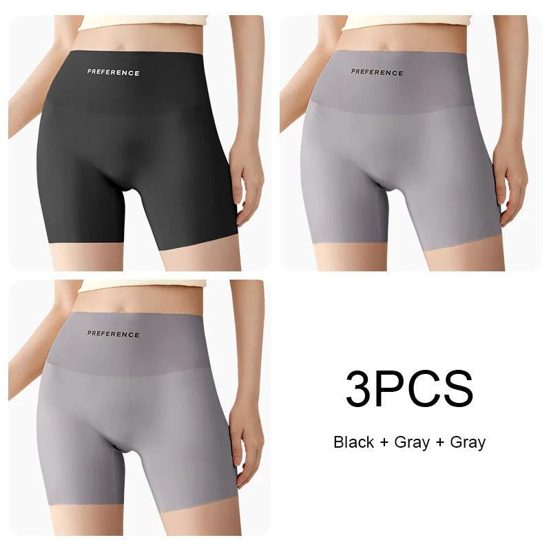 3PCS Plus-Size Protective Seamless Shorts – Ice Silk Safety Shorts for Women - OneSmartZone