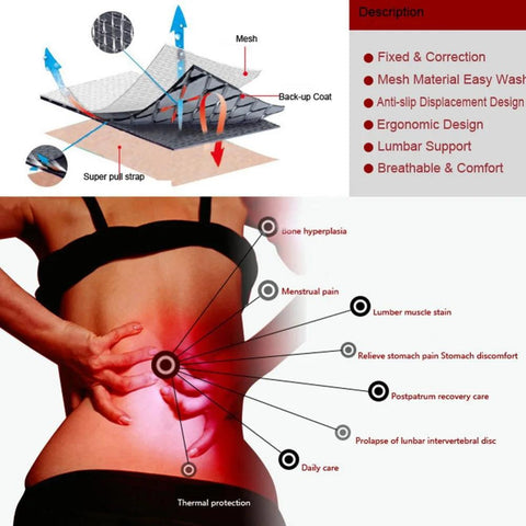 Adjustable Self-Heating Waist Support Belt – Magnetic Therapy & Lumbar Brace - OneSmartZone