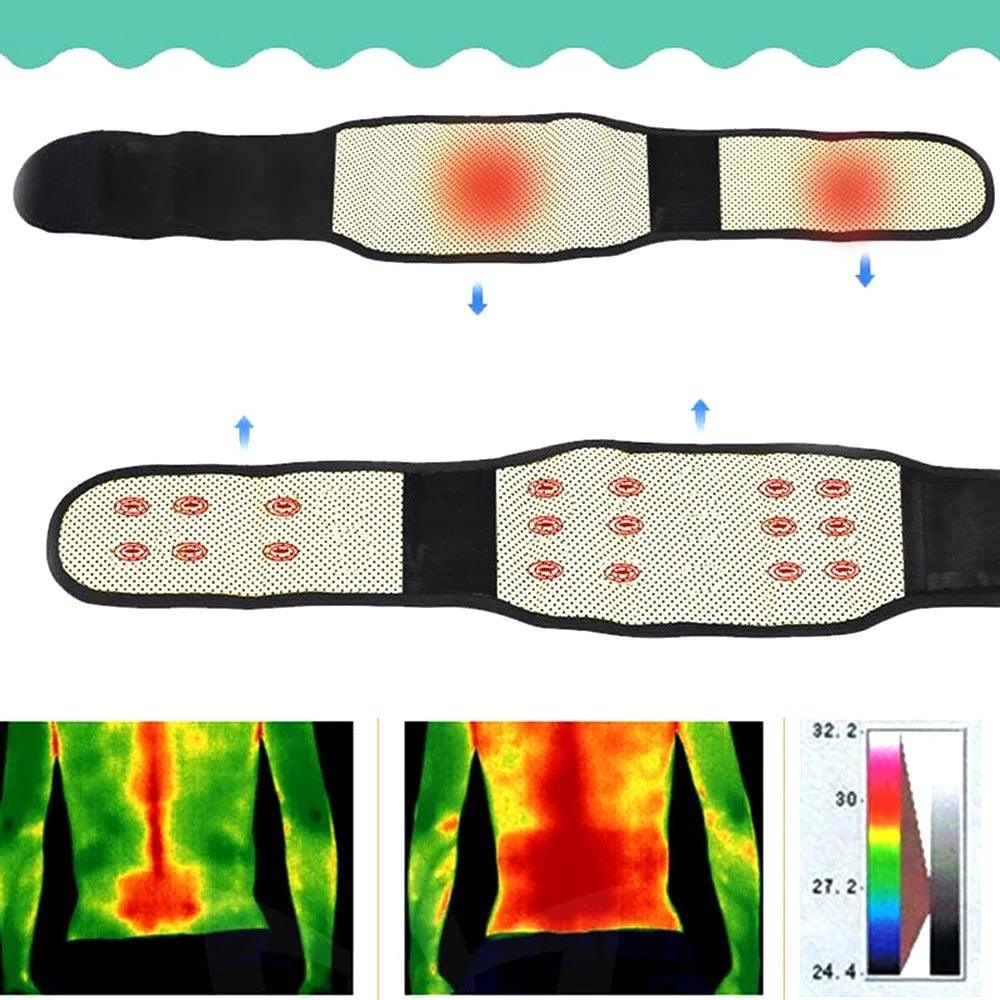 Adjustable Self-Heating Waist Support Belt – Magnetic Therapy & Lumbar Brace - OneSmartZone