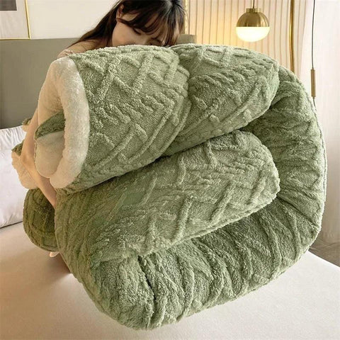 Super Thick Winter Blanket – Artificial Lamb Cashmere Weighted Comforter - OneSmartZone