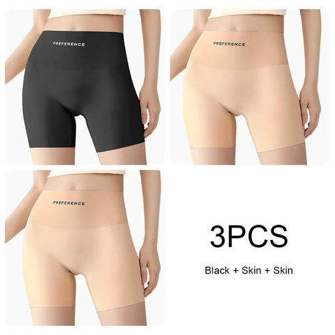 3PCS Plus-Size Protective Seamless Shorts – Ice Silk Safety Shorts for Women - OneSmartZone