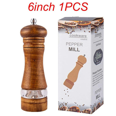 Manual Pepper Grinder Wooden Salt & Pepper Mills – Multi-purpose Spice Tool for Kitchen - OneSmartZone