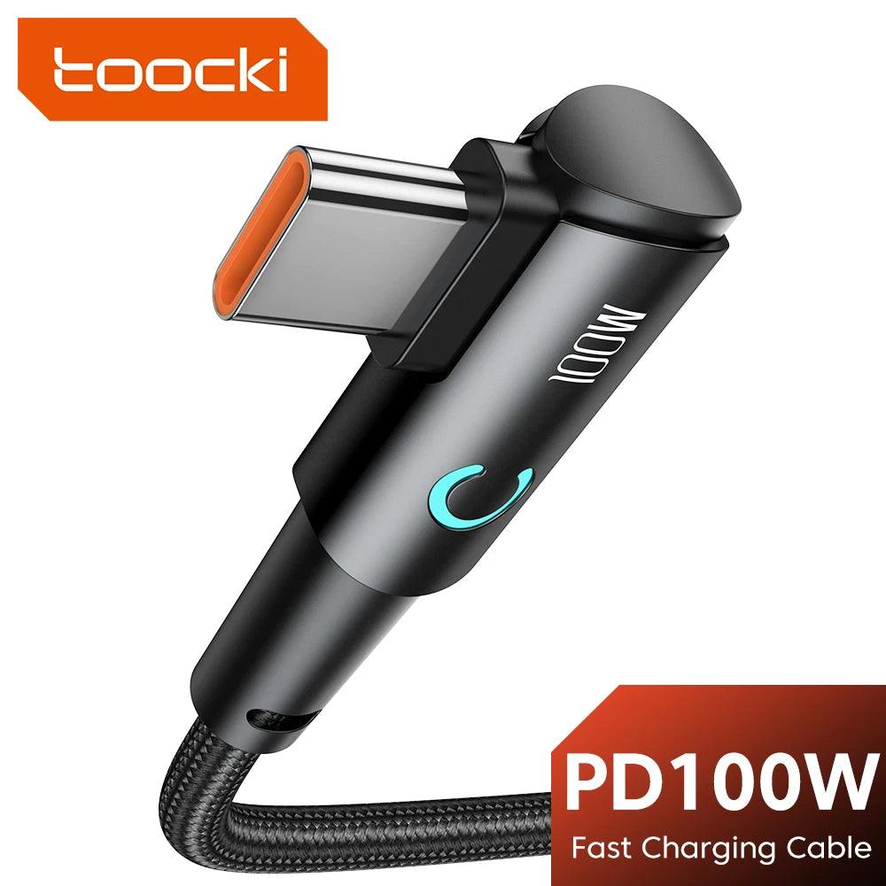 Toocki PowerBend 90° – 100W Fast Charging USB-C Cable - OneSmartZone