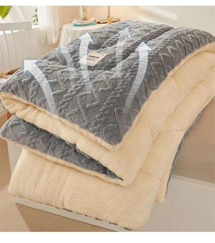 Super Thick Winter Blanket – Artificial Lamb Cashmere Weighted Comforter - OneSmartZone