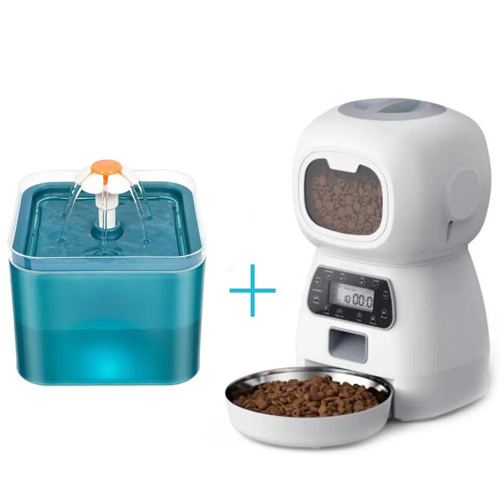 Smart Automatic Pet Feeder & Water Dispenser – 3.5L Food & 2L Water Fountain (WiFi Tuya) - OneSmartZone