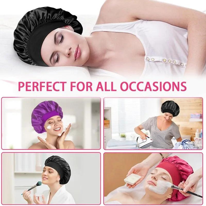 Silky Satin Night Sleep Cap for Women - OneSmartZone