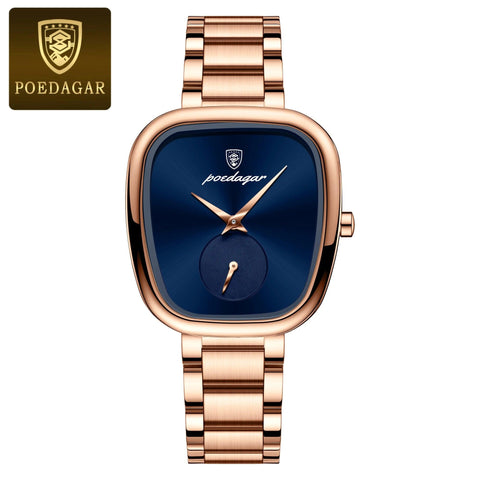 POEDAGAR Luxury Women's Watch – Waterproof Stainless Steel Quartz, Elegant Female Timepiece - OneSmartZone