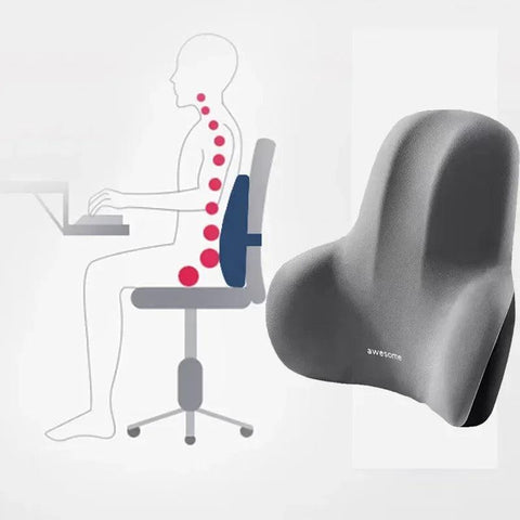 Memory Foam Lumbar Support Cushion – Back Pain Relief for Car, Office & Gaming Chairs - OneSmartZone