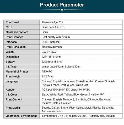 Phezer P17 Handheld Inkjet Printer – Date, Logo & QR Code Labeling - OneSmartZone