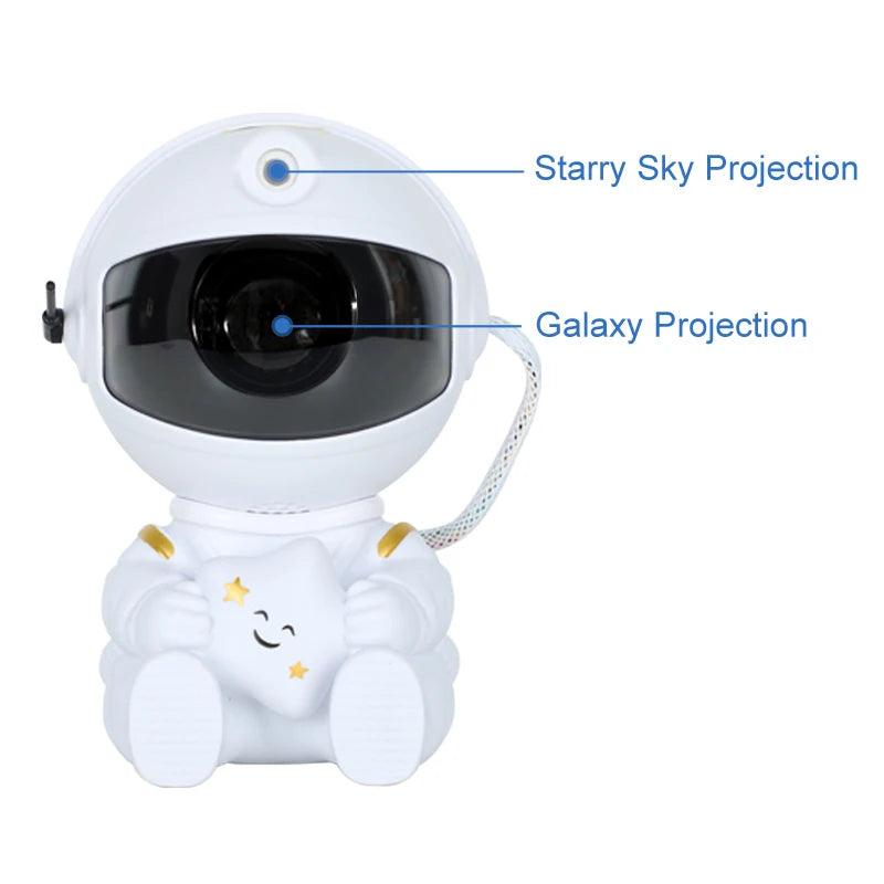 Galaxy Star Projector – Astronaut LED Night Light for Bedroom & Home Décor - OneSmartZone