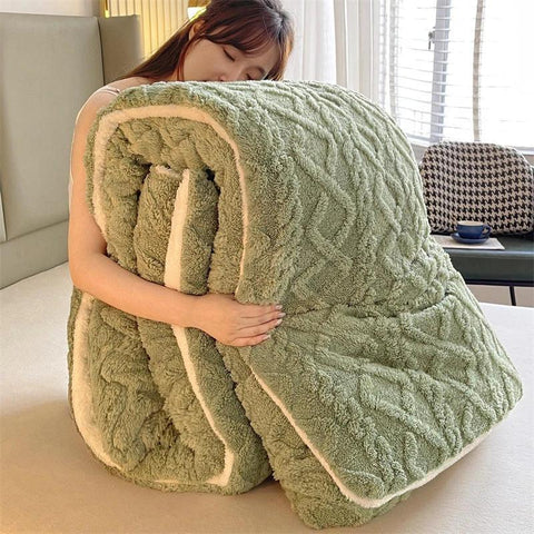 Super Thick Winter Blanket – Artificial Lamb Cashmere Weighted Comforter - OneSmartZone