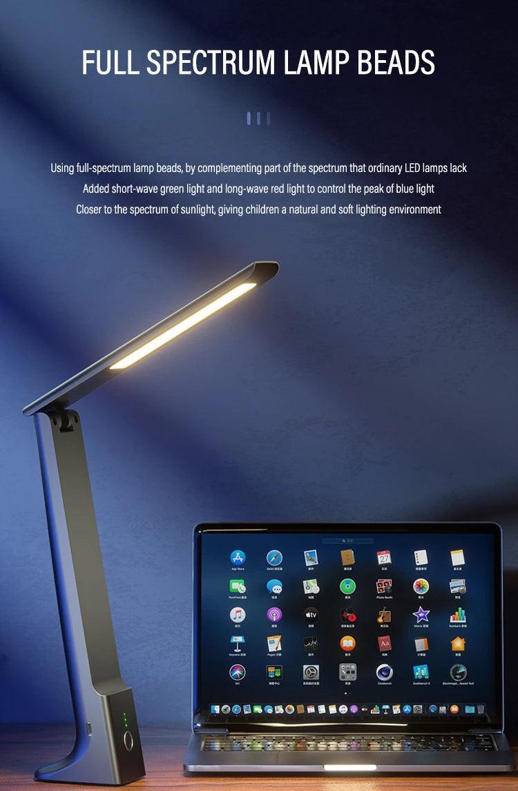 LED Folding Desk Lamp – USB Rechargeable, Touch Control, Dimmable, Eye Protection - OneSmartZone