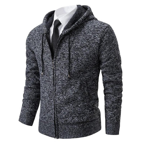 Men's Casual Sports Jacket - Autumn & Winter Fleece Zipper Cardigan with Stand Collar - OneSmartZone