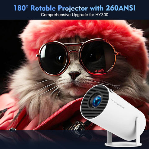 Magcubic HY300 Pro 4K Projector – Android 11, Dual WiFi 6, 260 ANSI Lumens, BT 5.0 - OneSmartZone