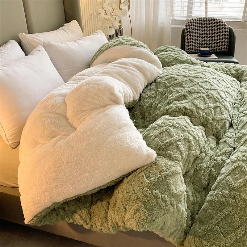 Super Thick Winter Blanket – Artificial Lamb Cashmere Weighted Comforter - OneSmartZone