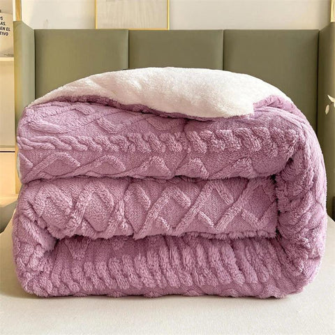 Super Thick Winter Blanket – Artificial Lamb Cashmere Weighted Comforter - OneSmartZone