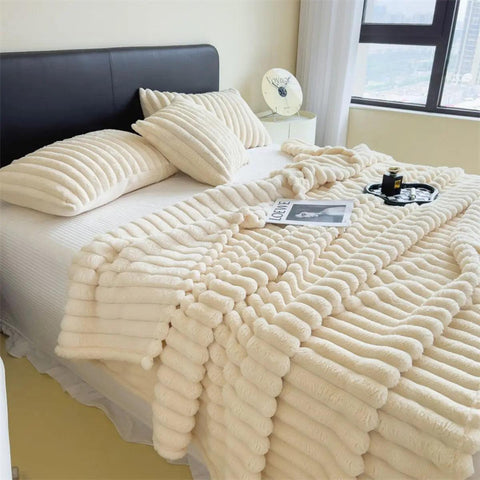 Thick Striped Multifunctional Blanket - OneSmartZone