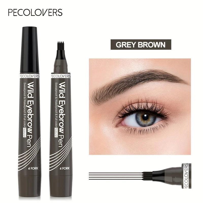 6 Colors Eyebrow Pen - Waterproof 4 Split Tip Eyebrow Tattoo Liquid Pencil - OneSmartZone