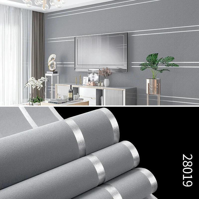 3D Striped Wallpaper – Modern Decor - OneSmartZone