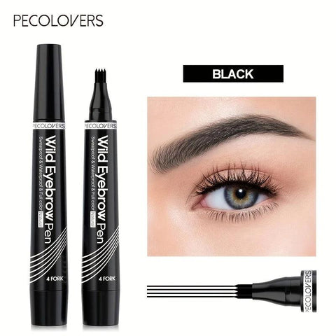 6 Colors Eyebrow Pen - Waterproof 4 Split Tip Eyebrow Tattoo Liquid Pencil - OneSmartZone