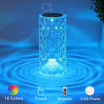 16-Color Crystal Table Lamp – Touch & Remote-Controlled LED Night Light - OneSmartZone