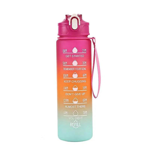 AquaPulse™ – Sports Water Bottle with Time Tracker & Straw - OneSmartZone