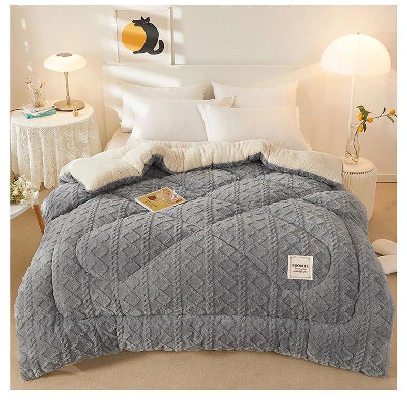 Super Thick Winter Blanket – Artificial Lamb Cashmere Weighted Comforter - OneSmartZone