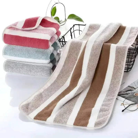 Striped Pattern Towel Set – Soft & Absorbent - OneSmartZone