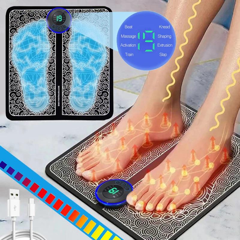 Electric Foot Massager Pad – Muscle Relaxation Trainer for Home & Outdoor Use - OneSmartZone