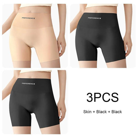 3PCS Plus-Size Protective Seamless Shorts – Ice Silk Safety Shorts for Women - OneSmartZone