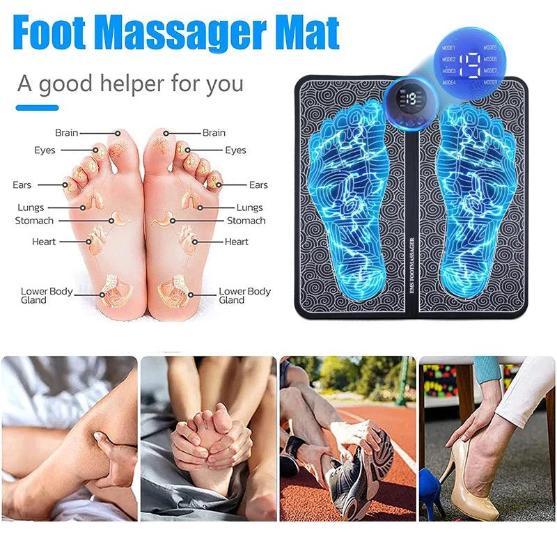 Electric Foot Massager Pad – Muscle Relaxation Trainer for Home & Outdoor Use - OneSmartZone